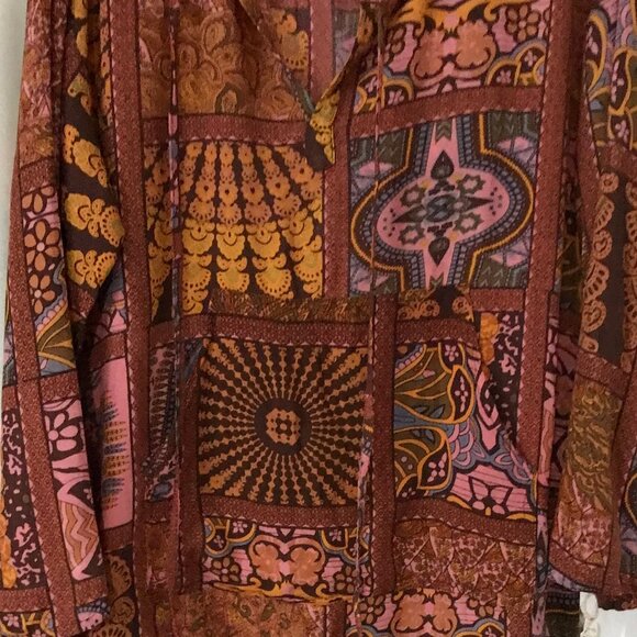 BOHO Earthbound Trading Pullover/Tunic Hoodie Kangaroo Pouch Large - Picture 3 of 9